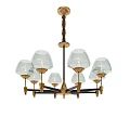 Elegant Modern Chandeliers With Glass Shades Multiple Arms And Metal Frame