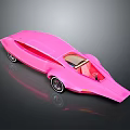 Pink Flamingo Inspired Streamlined Car With Glossy Surface And Modern Design 3d model