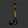 Yellow And Blue Electric Scooter With Sleek Design For Urban Commuting