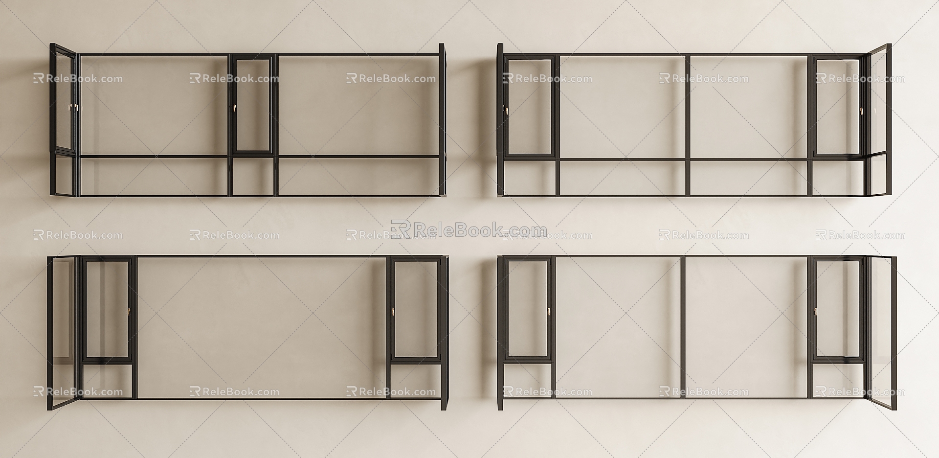 floor-to-ceiling window sliding window casement window bay window balcony window system window window window frame broken bridge aluminum window 3d model