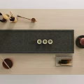 Traditional Tea Set Display on Wooden Table with Teapot Teacups Tray and Accessories