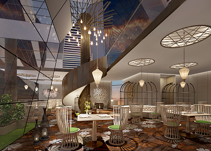 Modern Restaurant Fashion Restaurant 3d model