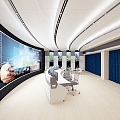 Monitoring room big data center monitoring room equipment lighting LED large screen public opinion monitoring 3d model