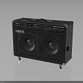 YAMAHA Portable Electric Amplifier Speaker Cabinet With Dual Speakers And Control Panel