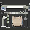 Comprehensive Medical Devices With Hospital Bed Monitor Ceiling Mounted Arm And IV Stand