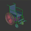 Blue Wheelchair Featuring Classic Design Large Rear Wheels Small Front Casters Armrests And Footrests