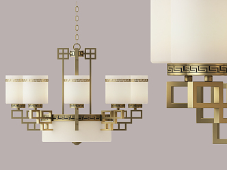 New Chinese Chandelier 3d model