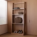 Log storage rack 3d model