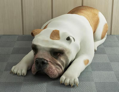 Modern Dog Pug Pet Dog 3d model Modern Dog Pug Pet Dog 3d model