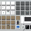 Modern Switch Socket Panel 3d model