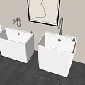 Mop pool mop pool mop pool basin faucet 3d model