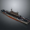 Detailed Aircraft Carrier 3D Model Design With Flight Deck And Structure 3d model