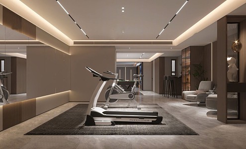 Modern Gym Entrance 3d model