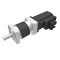 High Precision Stepper Motor With Metal Flange Shaft Black Housing And Connector