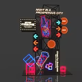Colorful Neon Decorative Lights for City Night Street Decor with Various Shapes and Bright Colors