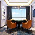 Modern Hotel Room Interior With Sofa Coffee Table TV Desk And Carpet