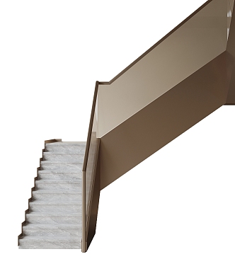 Modern Handrail Stairs 3d model