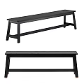 Black Modern Sofa Bench With Minimalist Design And Sturdy Wooden Frame