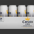 Captain Beer 24 Cans Packaged In White Carton With Yellow Logo On Cans