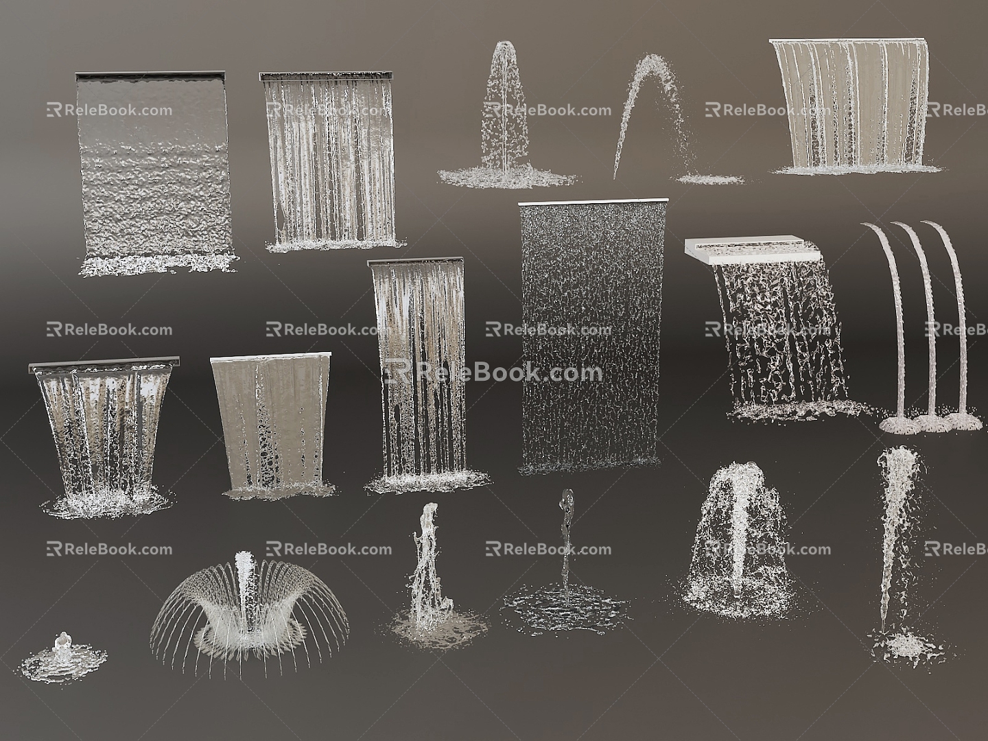 Fountain Waterfall 3d model