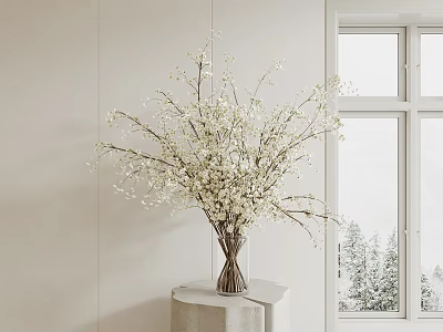 Modern Vase Flower Art Glass Vase Flower Art 3d model
