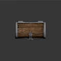 Vintage Wooden Chest With Metal Lock And Rustic Wood Surface Design