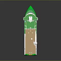 Green NorthSea King Ship With Modern Deck White Equipment And Sleek Design 3d model