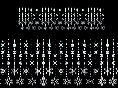 Hanging Decorative Lights With Snowflake And Star Patterns For Festive Decoration 3d model