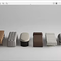 Modern Bed End Stool Bed End Stool Combination Sofa Stool Bench 3d model