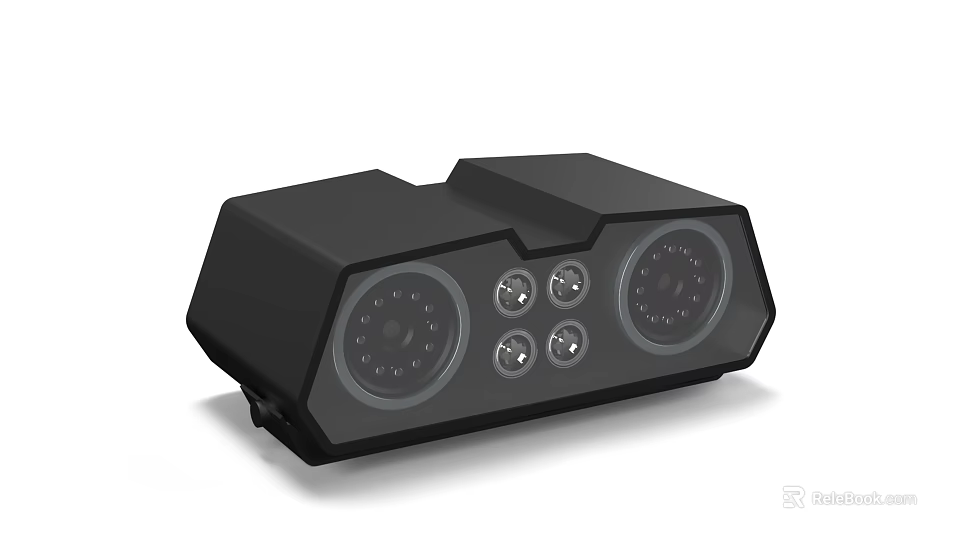 Advanced Projection Surveillance Device With Multiple Lenses And Black Design 3d model 