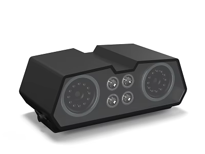 Advanced Projection Surveillance Device With Multiple Lenses And Black Design 3d model