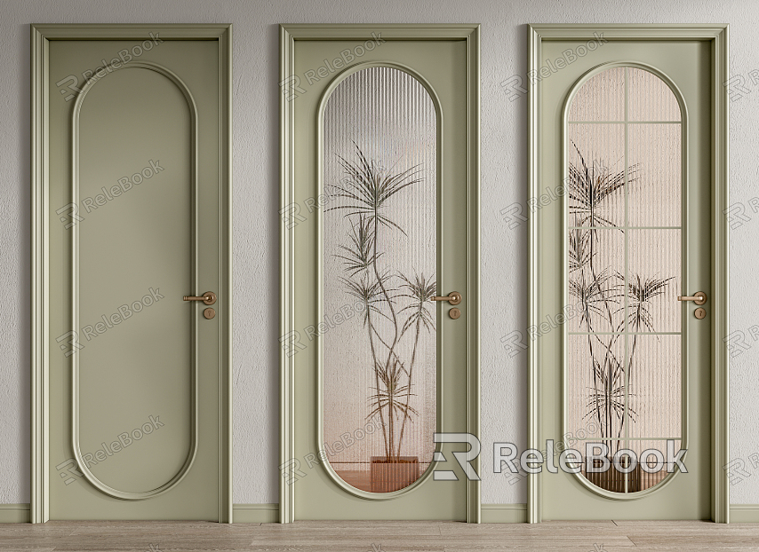 Jianou swing door Changhong glass single door bedroom door bathroom door kitchen and bathroom door wooden door glass door model