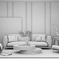 Modern Sofa Coffee Table Combination Simple Sofa Plug-in Combination 3d model