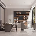 Modern Public Office Area Interior With Work Desks Office Chairs And Storage Cabinets