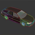 Modern Black Sedan 3D Render With Silver Wheels And Glossy Exterior Design