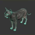 Hairless Cat With Yellow Eyes Standing On Gray Background Showing Reflection