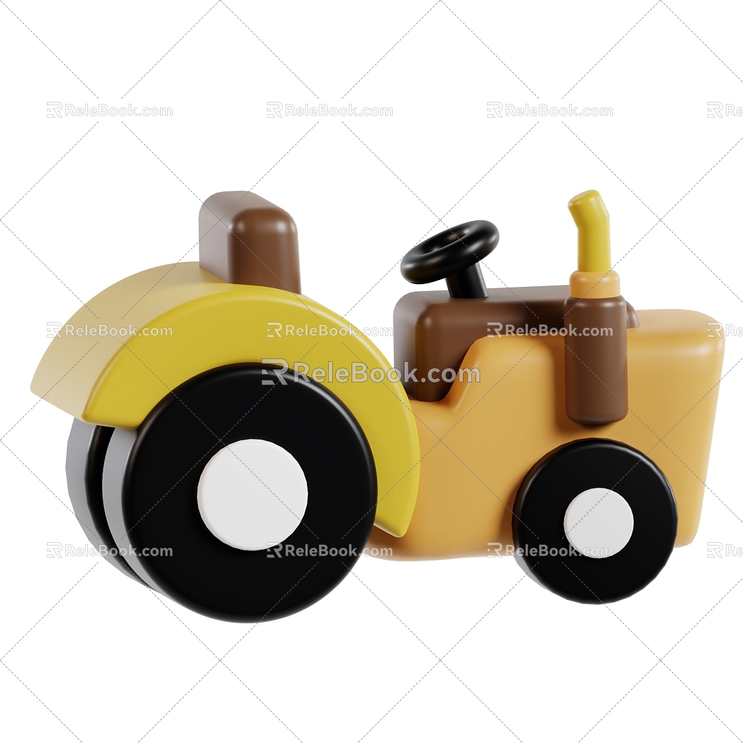 Agricultural vehicle pull truck cartoon agricultural vehicle 3d model