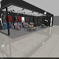 Puma Clothing Store Interior with T shirts Shoes Shelves and Ceiling Lighting