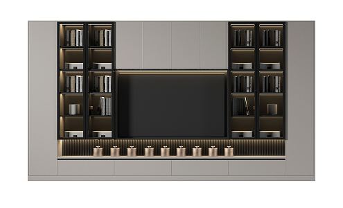 Modern TV Background Cabinet TV Cabinet Background Wall 3d model