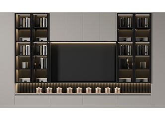 Modern TV Background Cabinet TV Cabinet Background Wall 3d model