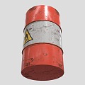 Industrial LOFT Oil Barrel Iron Barrel Old Oil Barrel 3d model