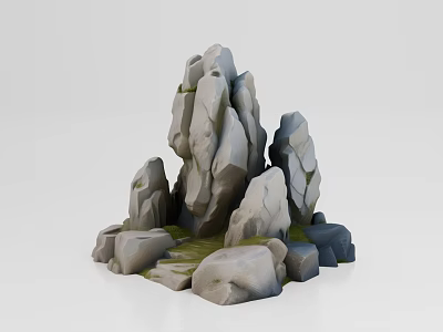 Natural Rockery Stones with Irregular Shapes Stacked for Garden Landscape Decoration 3d model