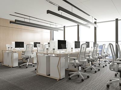 modern public office area public office 3d model