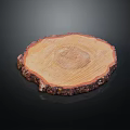 Natural Wooden Round Slice Household Item With Smooth Surface And Bark Edge