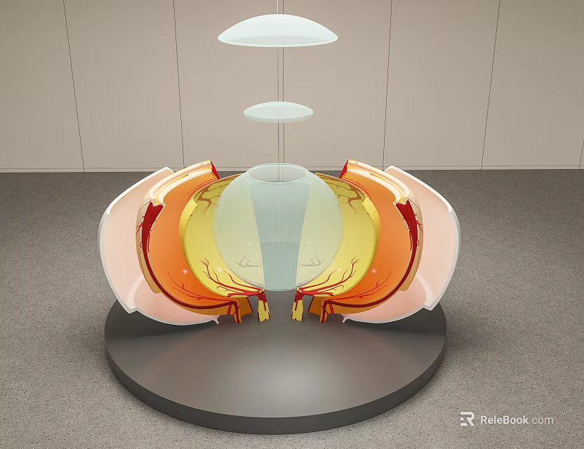 Detailed Human Eyeball Anatomical Model Showing Internal Structure Layers For Educational Purpose 3d model 