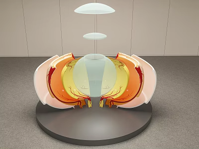 Detailed Human Eyeball Anatomical Model Showing Internal Structure Layers For Educational Purpose 3d model