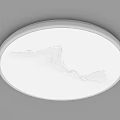 Modern White Ceiling Lights Round and Square Shaped for Home Minimalist Design 3d model