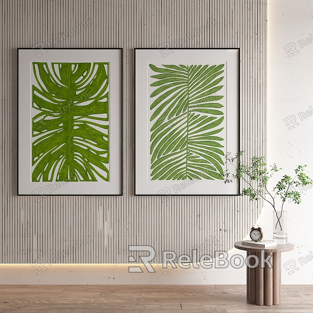 Nordic plant painting decorative painting model