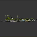 Detailed 3D Urban Block Model With Buildings Streets Trees And Parked Cars