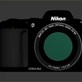 Nikon Digital Computer Webcam Featuring 50X Wide Optical Zoom And Green Lens 3d model
